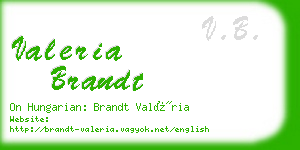 valeria brandt business card